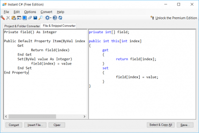 Screenshot of the application Instant C# - #2