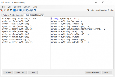 Screenshot of the application Instant C# - #4