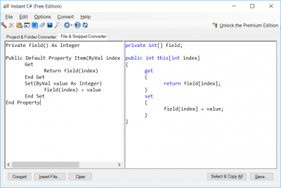 Screenshot of the application Instant C# - #9