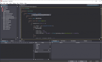 Screenshot of the application Beef IDE - #1