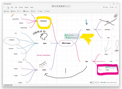 Screenshot of the application Mind Map Ready - #1