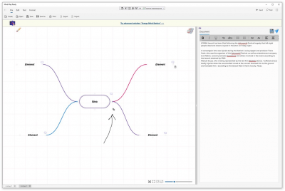 Screenshot of the application Mind Map Ready - #4