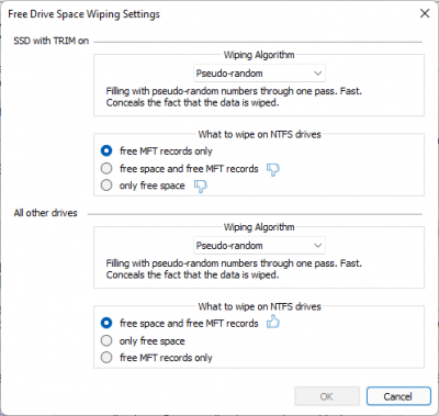 Screenshot of the application R-Wipe&Clean - #5