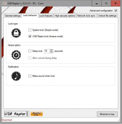 Screenshot of the application USB Raptor - #2