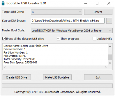 Screenshot of the application Bootable USB Creator - #1