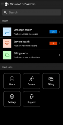 Screenshot of the application Microsoft 365 Admin - #8