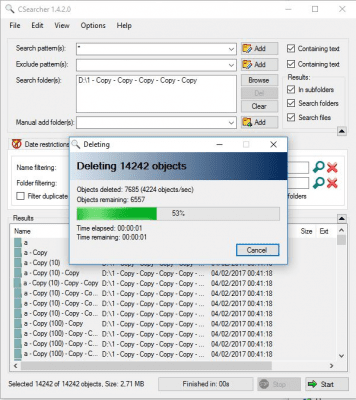 Screenshot of the application CSearcher - #4