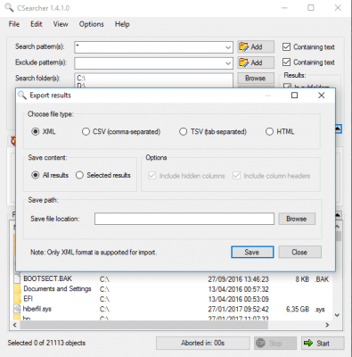 Screenshot of the application CSearcher - #5