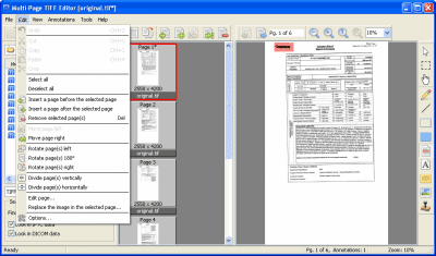 Screenshot of the application Multi-Page TIFF Editor - #3