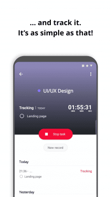 Screenshot of the application Boosted Time Tracker - #4