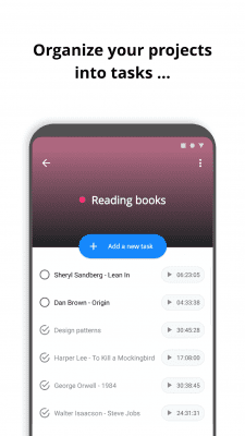 Screenshot of the application Boosted Time Tracker - #5
