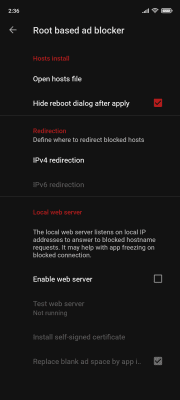 Screenshot of the application AdAway - #5