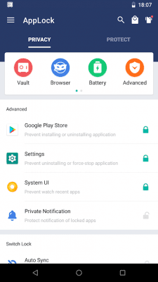 Screenshot of the application AppLock - #2