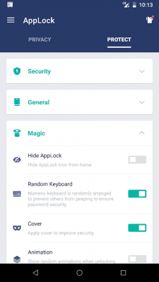 Screenshot of the application AppLock - #7