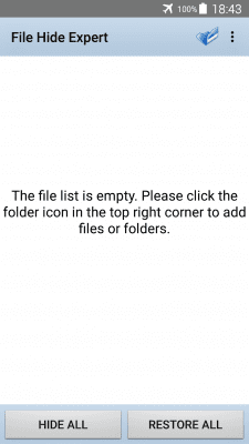 Screenshot of the application File Hide Expert - #1