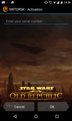 Screenshot of the application The Old Republic Security Key - #1