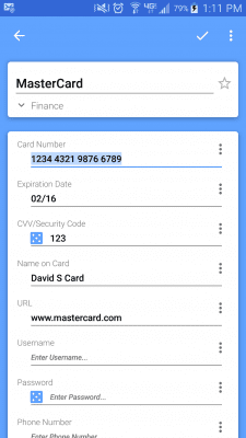 Screenshot of the application Passwords Plus Password Mgr - #6