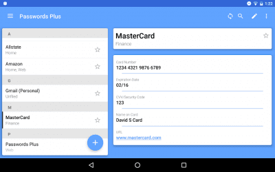 Screenshot of the application Passwords Plus Password Mgr - #9