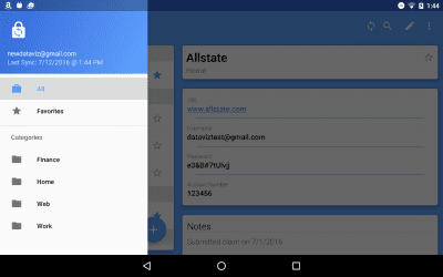 Screenshot of the application Passwords Plus Password Mgr - #11