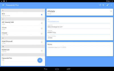 Screenshot of the application Passwords Plus Password Mgr - #14