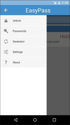 Screenshot of the application EasyPass - #5