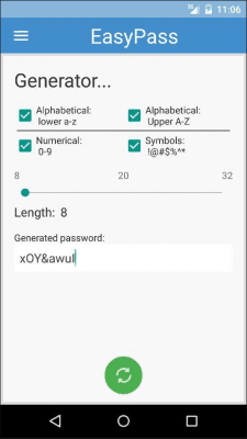 Screenshot of the application EasyPass - #6