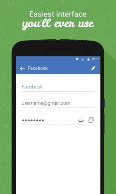 Screenshot of the application Password Manager - #5