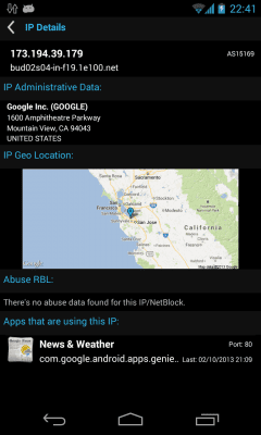 Screenshot of the application Network Connections - #4