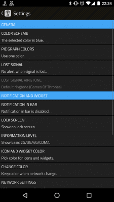 Screenshot of the application 2G, 3G, 4G, LTE Network Monitor - #8