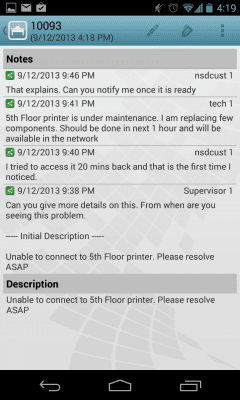 Screenshot of the application Novell Service Desk - #3