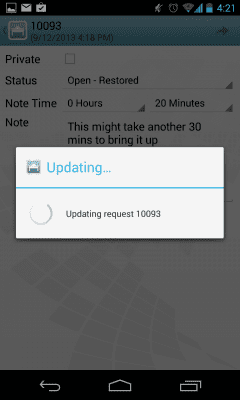 Screenshot of the application Novell Service Desk - #7