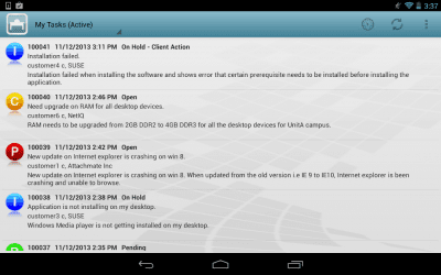 Screenshot of the application Novell Service Desk - #8