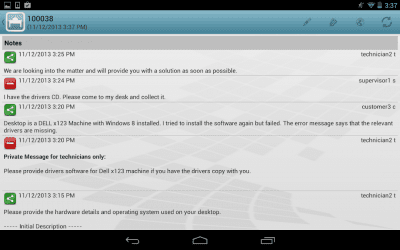 Screenshot of the application Novell Service Desk - #10
