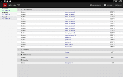 Screenshot of the application HWMonitor PRO - #7