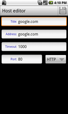 Screenshot of the application Server monitoring - #3