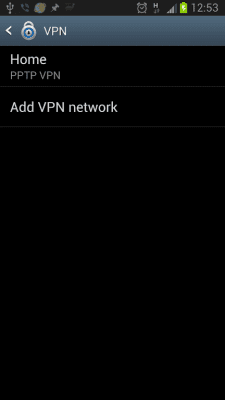 Screenshot of the application VPN shortcut - #1