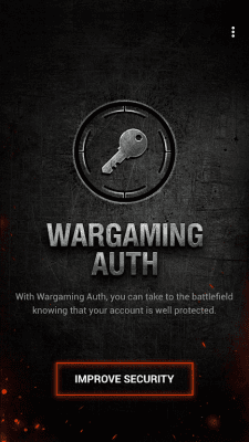 Screenshot of the application Wargaming Auth - #1