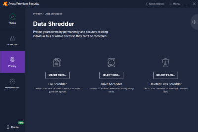 Screenshot of the application Avast Internet Security - #3