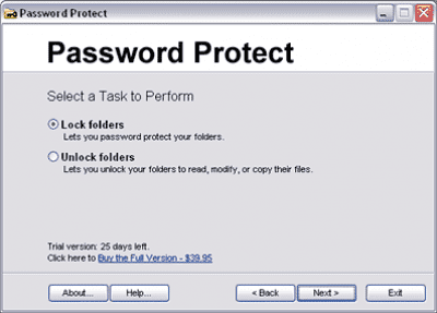 Screenshot of the application Password Protect USB - #1