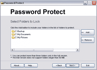Screenshot of the application Password Protect USB - #2