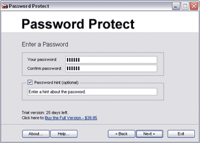Screenshot of the application Password Protect USB - #3