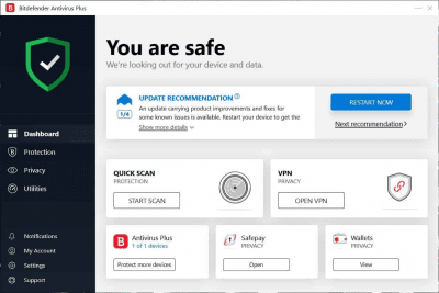 Screenshot of the application BitDefender Antivirus Plus - #1