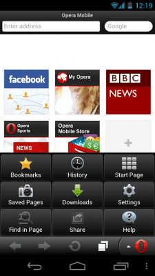 Screenshot of the application Opera Mobile Classic - #3