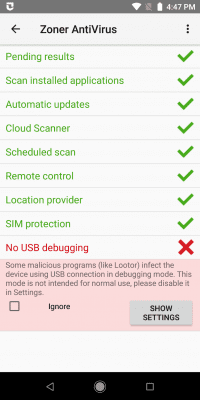 Screenshot of the application Zoner AntiVirus Free - #5