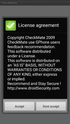 Screenshot of the application CheckMate - #1