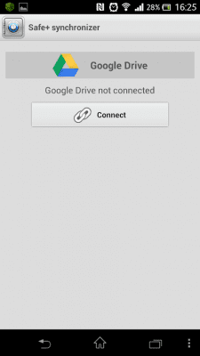 Screenshot of the application Safe+Synchro - #3