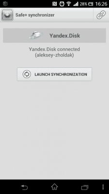 Screenshot of the application Safe+Synchro - #4
