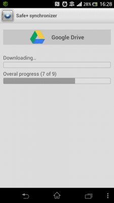 Screenshot of the application Safe+Synchro - #5