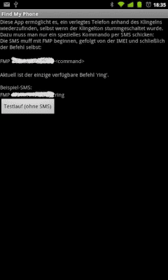 Screenshot of the application Find My Phone (incl. demute) - #3