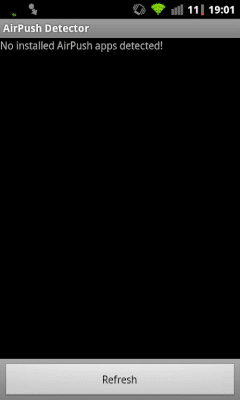 Screenshot of the application AirPush Detector - #3